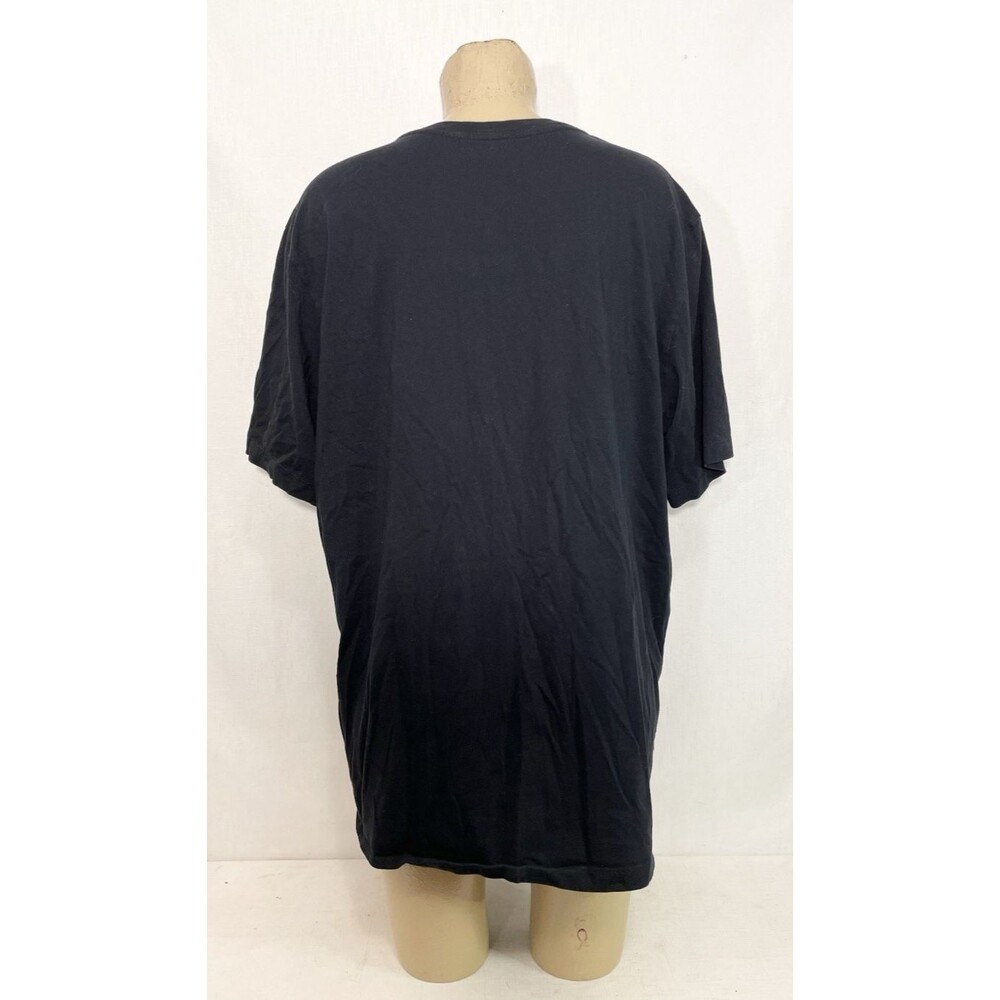 Coach Tee T Shirt XL X Large 51” Scoop Neck Short Sleeve Black White Embroidery - Picture 3 of 5